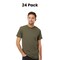 24 Pack : M&O Men’s Gold Soft Touch USA Cotton Jersey Crewneck T Shirt For Easy Customization